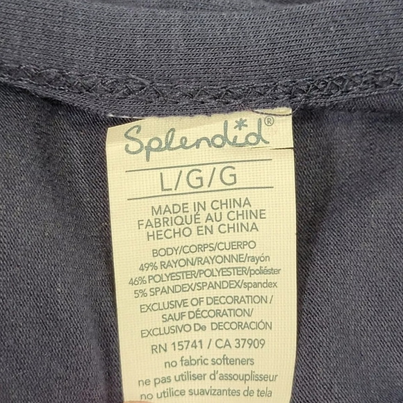 Women's Large Splendid Studio Active Jersey Drape Tunic Long Sleeve Top NEW nwt - Picture 9 of 9